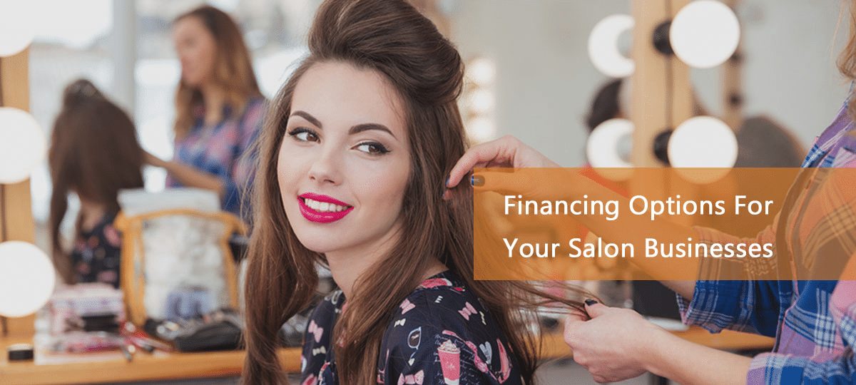 woman styling hair due to salon financing