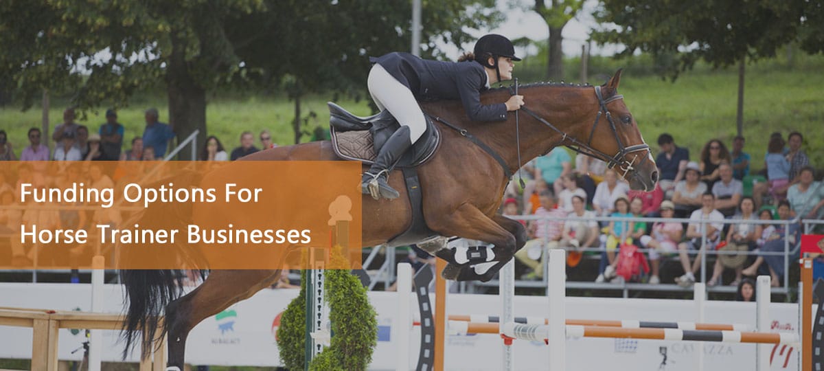 Trainer riding horse, business operational due to horse trainer financing