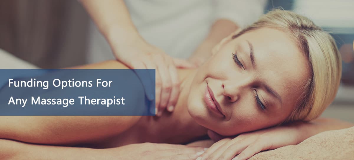 woman receiving a message, thanks to massage therapy business financing