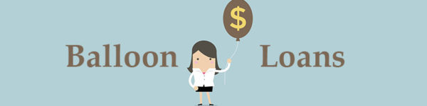 Woman holding balloon with dollar sign signifying a balloon loan