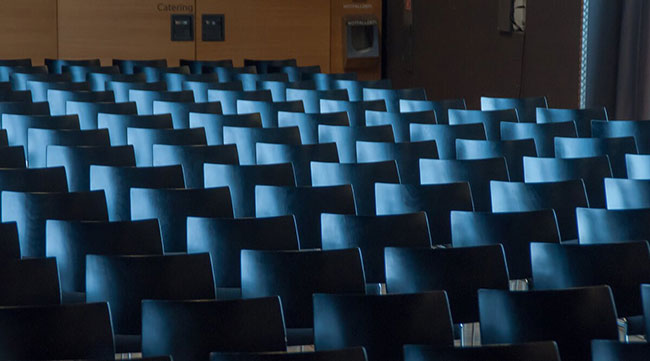 Empty auditorium symbolizing where are my customers